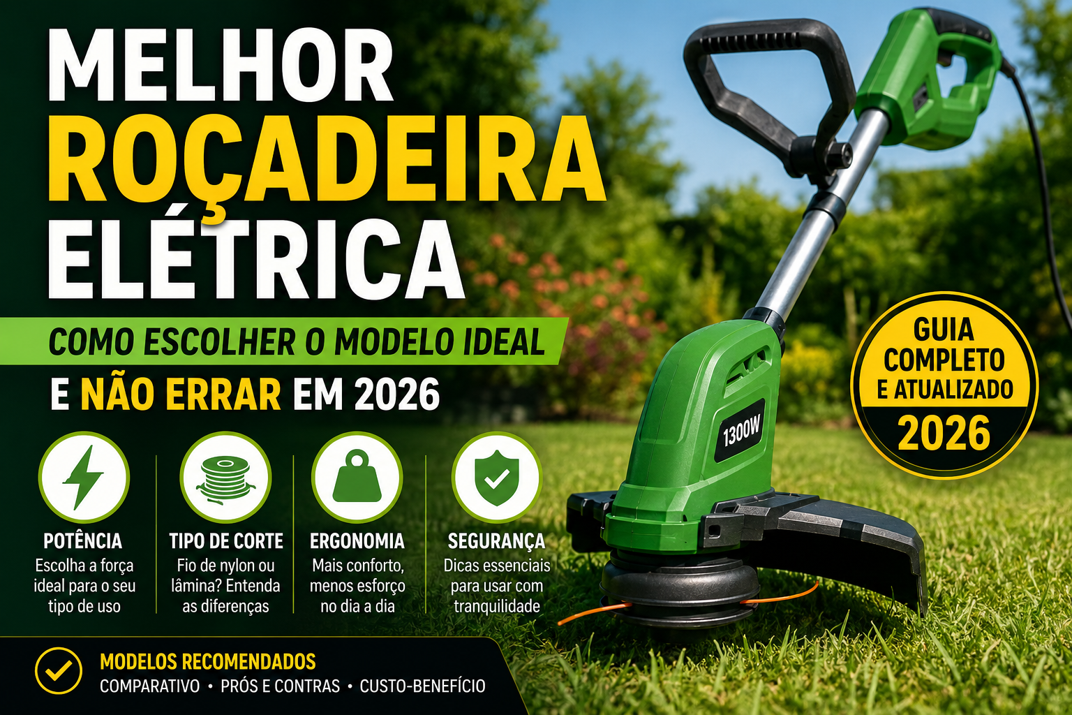 Melhor Roçadeira Elétrica: Como Escolher o Modelo Ideal Sem Errar