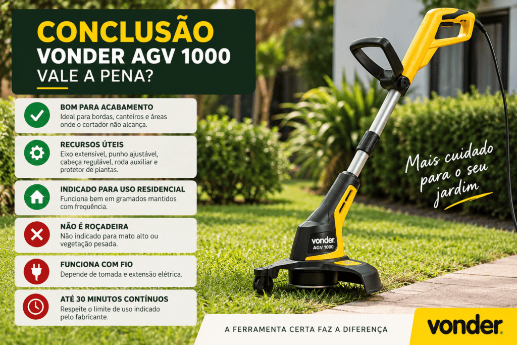 Aparador de Grama VONDER AGV 1000 Vale a Pena? Análise Completa